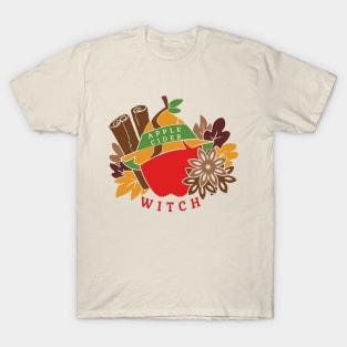 Apple Cider Witch bold colors T-Shirt